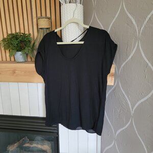 Loft Black Short Sleeve Top